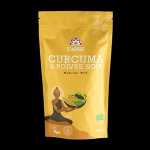 Iswari, Curcuma & Poivre Noir, 150 g